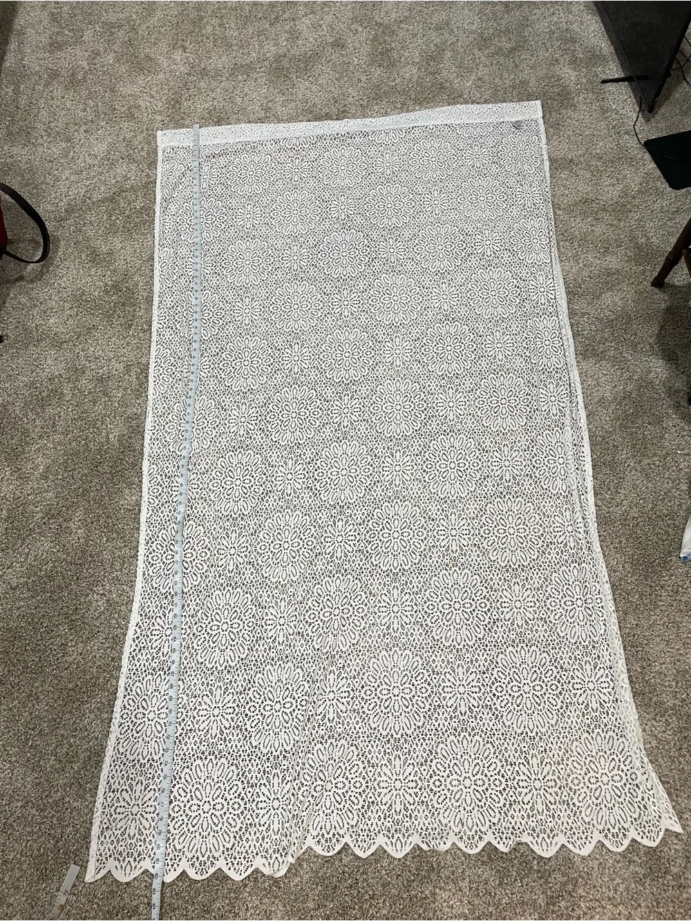 Lacey curtain Panels 80” x 52” set of 4